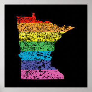 Póster arco-íris de Minnesota