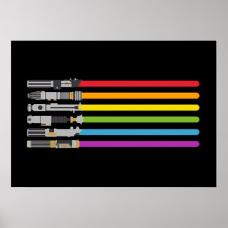 Poster Arco-íris de Sabre de Luz