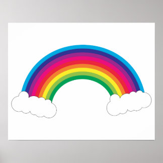 Poster Arco-íris e Nuvens bonito