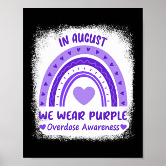 Poster Arco-íris Em Agosto Usamos Roxo Conscientização So