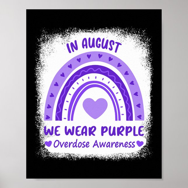 Poster Arco-íris Em Agosto Usamos Roxo Conscientização So (Frente)