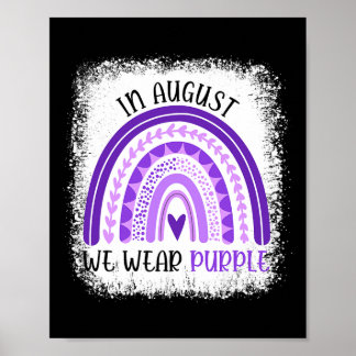 Poster Arco-íris Em Agosto Usamos Roxo Conscientização So