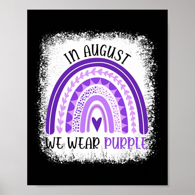 Poster Arco-íris Em Agosto Usamos Roxo Conscientização So (Frente)