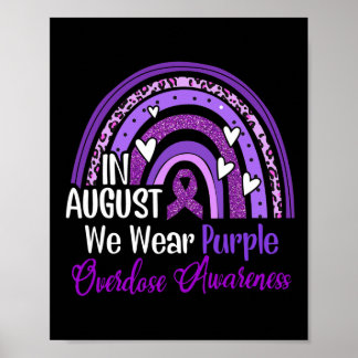 Poster Arco-Íris Em Agosto Vestimos Awarenes De Sobredosa