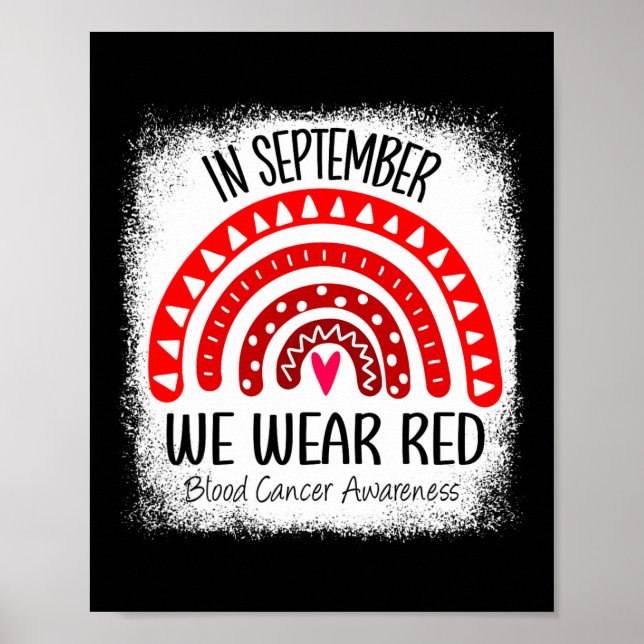 Poster Arco-Íris Em Setembro Vestimos O Cancer Vermelho D (Frente)