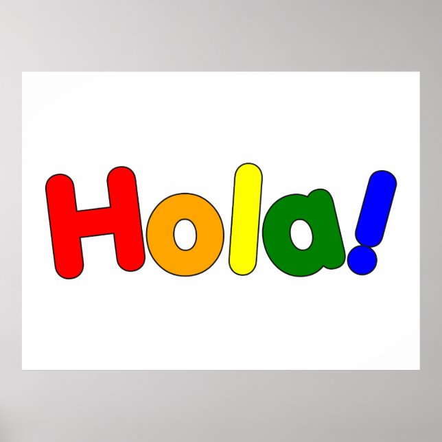 Poster Arco-Íris Espanol Alô: Espanol Iris Hola (Frente)