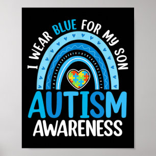 Poster Arco-Íris Eu Visto Azul Para O Meu Filho Consciênc