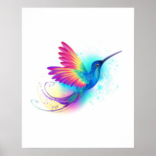 Poster Arco-Íris Exótico Hummingbird