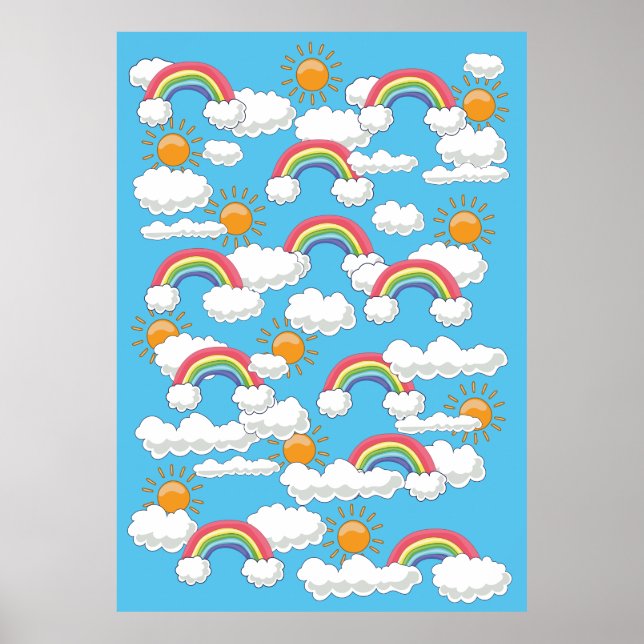 Poster Arco-íris Feliz (Frente)