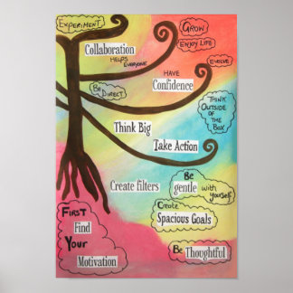 Poster Arco-Íris Inspirativo