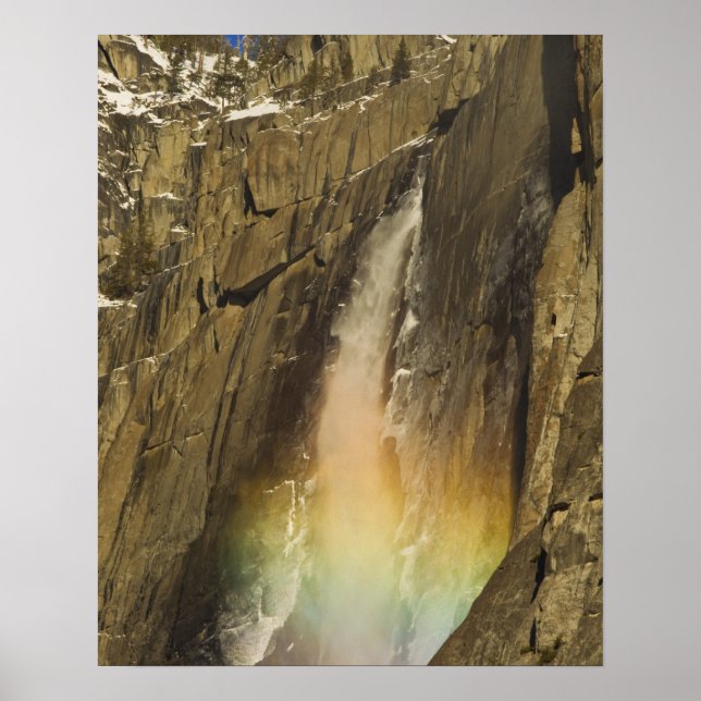 Póster Arco-íris na Cachoeira Superior de Yosemite em Yos (Frente)