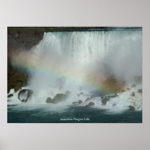 Poster Arco-íris nas cataratas americanas Niagara