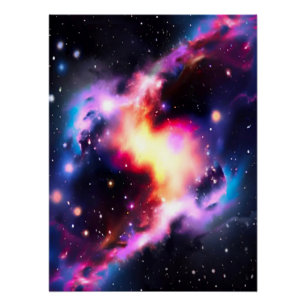 Póster Arco-Íris Nebula Olho Galáxia Poster brilhante