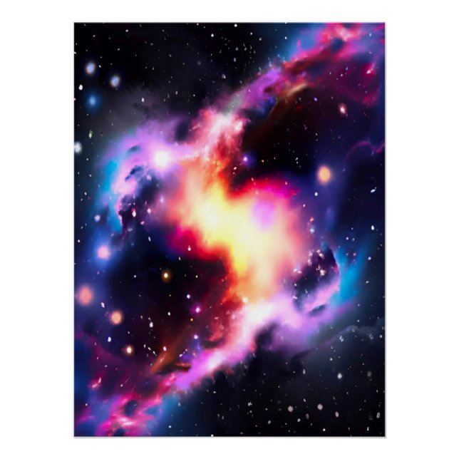 Póster Arco-Íris Nebula Olho Galáxia Poster brilhante (Frente)