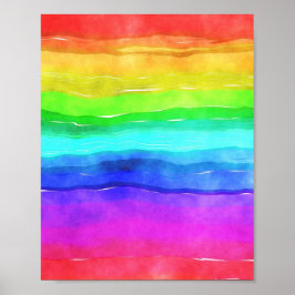 Poster Arco-Íris Pintado