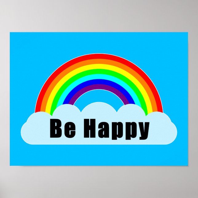 Poster ARCO-ÍRIS - Seja Feliz (Frente)