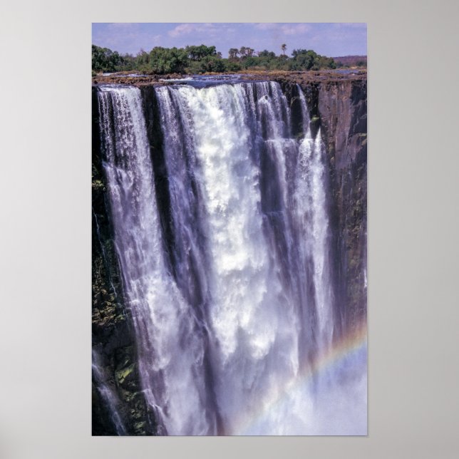 Poster Arco-íris sobre as Cataratas Vitória - Zimbábue, Á (Frente)