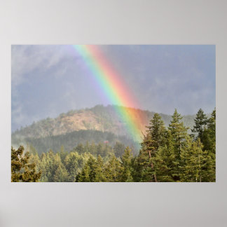 Póster Arco-íris sobre as montanhas