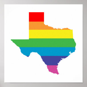Póster arco-íris texas