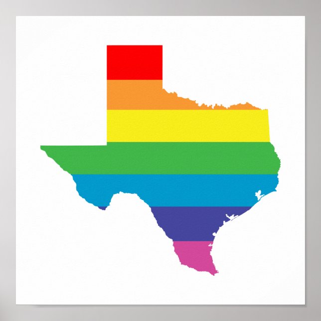 Póster arco-íris texas (Frente)
