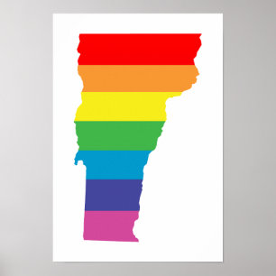 Póster arco-íris vermont