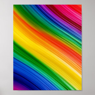 Poster Arco-íris Vibrante de Cores