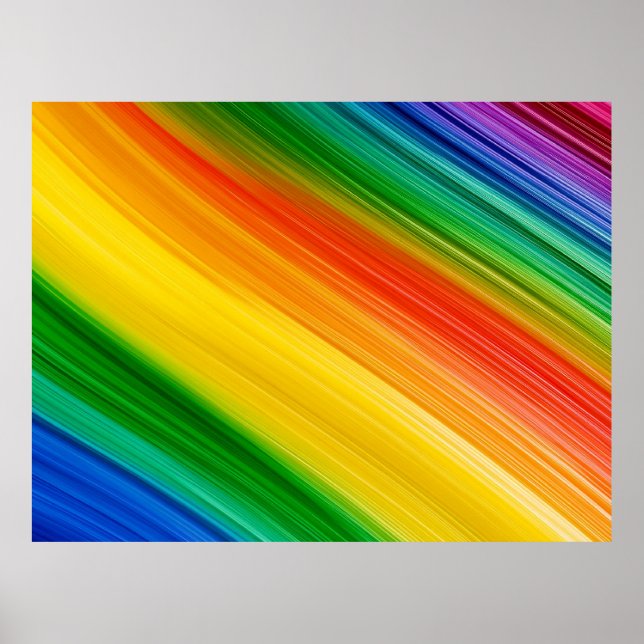 Poster Arco-íris Vibrante de Cores (Frente)