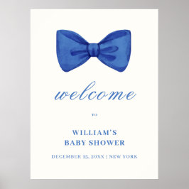 Poster Arco Minimalista Azul Boas-vindas