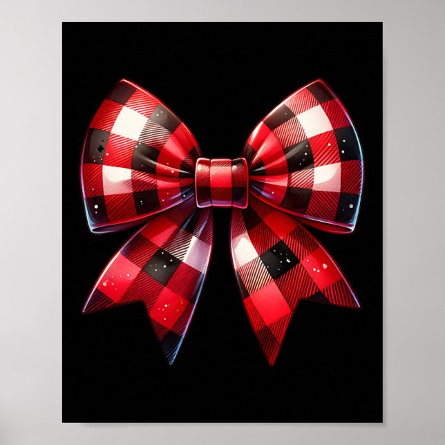 Poster Arco Natal Coquette Xadrez Vermelha Buffalo Xmas M (Frente)