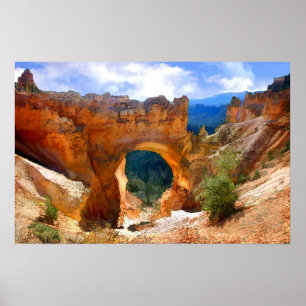 Poster Arco natural da ponte no NP-Realismo da garganta