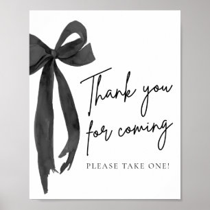 Poster Arco Negra Elegante Moderno Obrigado Por Vir Assin