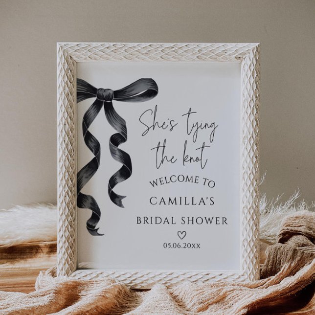 Poster Arco Negro Chá de panela Moderno Boas-vindas (Criador carregado)