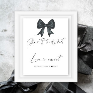 Poster arco negro chá de panela O amor é doce, dê uma olh