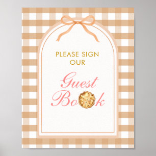 Poster Arco O Nosso Livro De Convidado Gingham Cutie