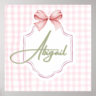 Poster Arco Personalizado de Enfermeira Abigail Baby Girl
