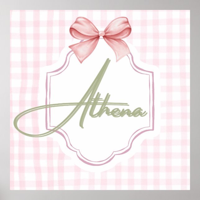 Poster Arco Personalizado de Enfermeira Athena Baby Girl  (Frente)