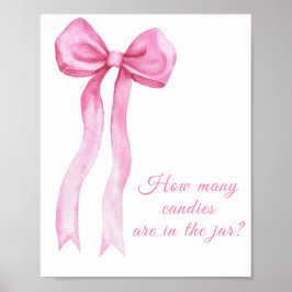 Poster Arco rosa - adivinhe quantos doces na jarra