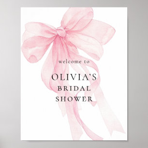 Poster Arco Rosa Bem-vindo ao Chá de Noiva