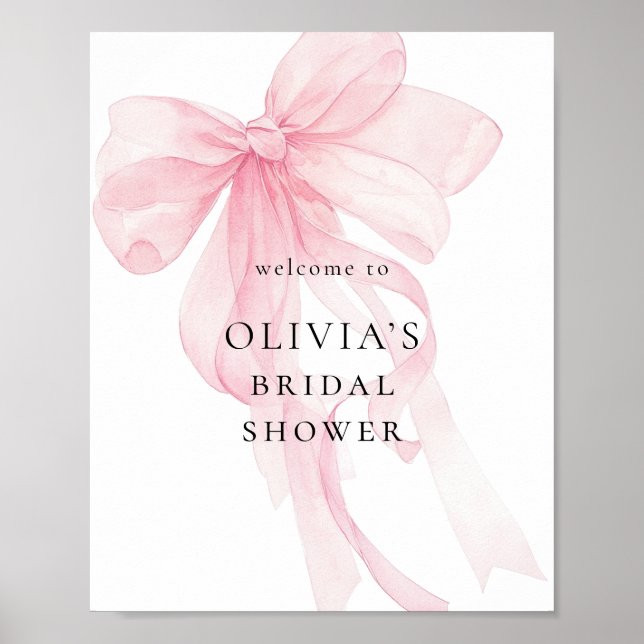 Poster Arco Rosa Bem-vindo ao Chá de Noiva (Frente)