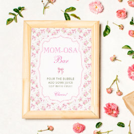 Poster Arco Rosa Com Chá de fraldas De Shack Mãe Bar