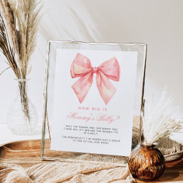 Poster Arco rosa como grande é o jogo do Chá de fraldas d