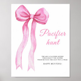 Poster Arco rosa - jogo de caça ao chupeta no chá de bebê