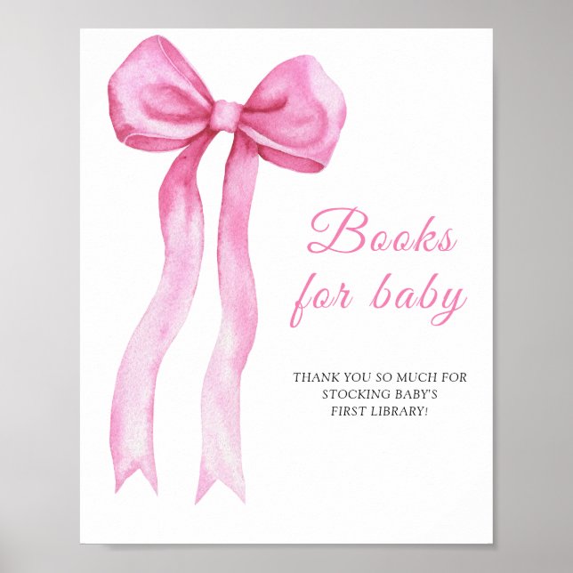 Poster Arco rosa - livros para pôster de bebê (Frente)
