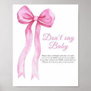 Poster Arco Rosa - Não diga Poster de Bebê