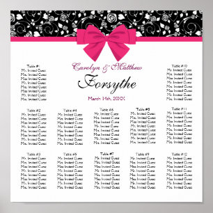 Póster Arco Rosa Preto e Branco