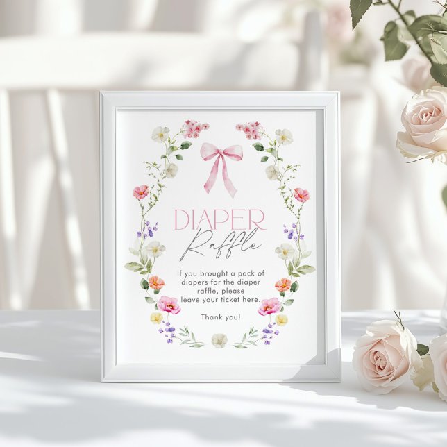 Poster Arco rosa-rosa-elegante Raffle (Criador carregado)