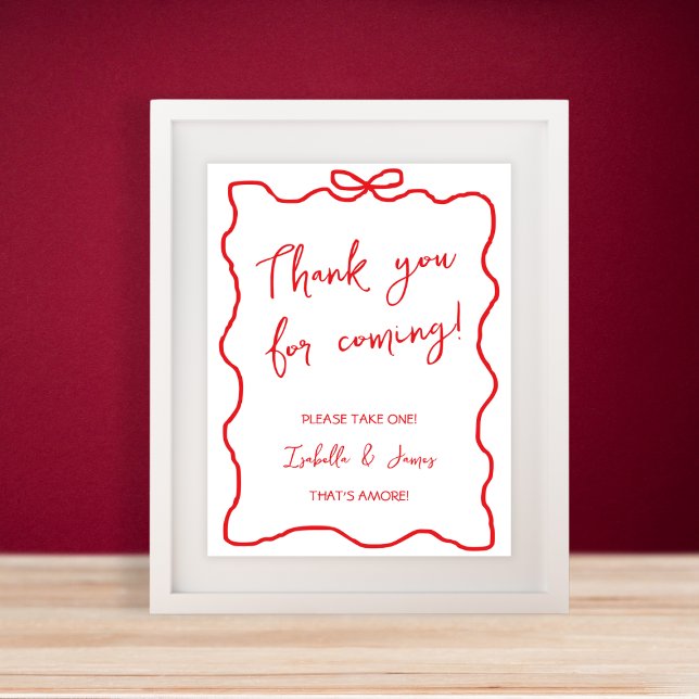 Poster Arco Tome Um Favor Assinar Casais Chá (Bow Please Take One Favors Sign Couples Shower)