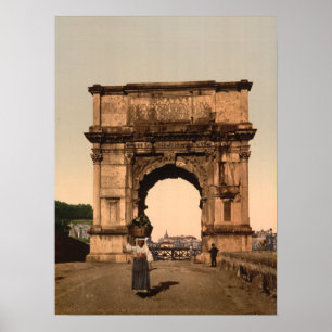 Póster Arco triunfal de Titus, Roma, Lazio Italia