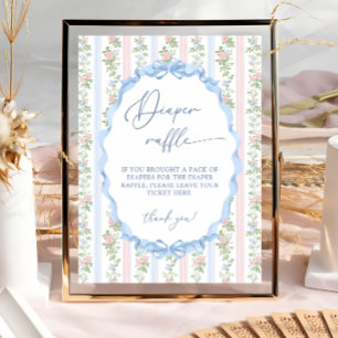 Poster Arco Vintage Fralda Floral Raffle