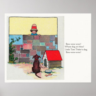 Poster Arco-wow-wow! De quem és tu? Nursery Rhyme